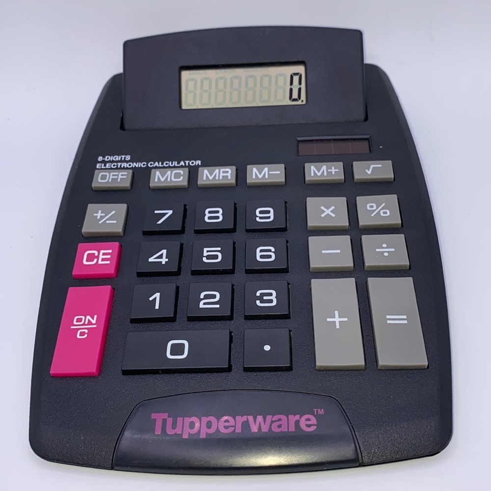 Tupperware Electronic Calculator Solar 8 Digits Sales Rep